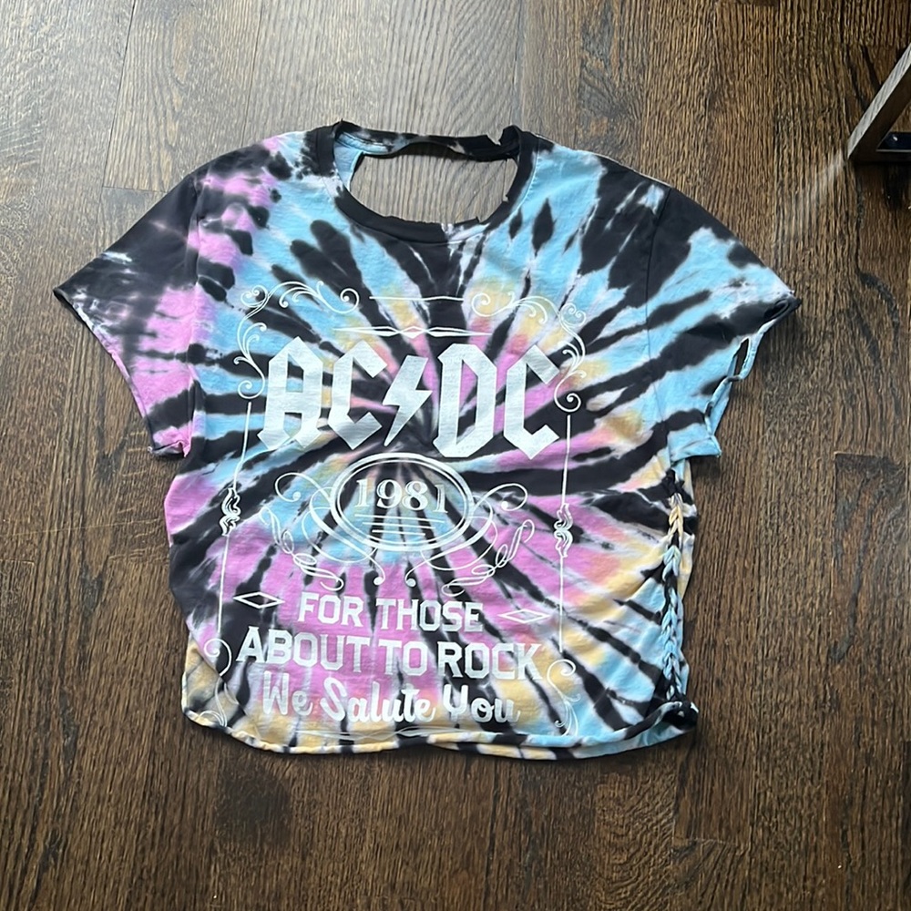AC/DC short sleeve tie dye t-shirt